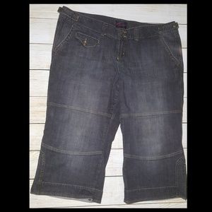 Torrid Dark Wash Wide Leg Capri